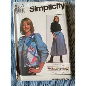Simplicity Sewing pattern 7853 maxi skirt jacket boho quilt coat